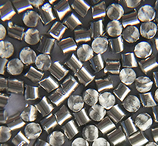 Stainless steel cut wire shot for cleaning and peening